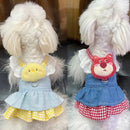 LacePrincess™ Lace Harness Dress for Small Dogs & Cats – Princess Vest with Bow, Pearl & Denim Skirt (XS–XL)