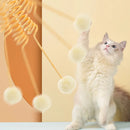 SpringBounce™ Colored Spring Cat Teaser Ball – Self-Exciting Suction Cup Hanging Toy with Rabbit Fur