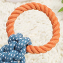 TwistRope™ Double-Ring Cotton Dog Rope Toy – Durable Bite-Resistant Tug & Dental Chew for Medium to Large Dogs