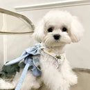 BowVest™ Japanese-Style Outdoor Chest & Back Harness Vest – Bow Half-Section Traction Rope for Dogs & Cats