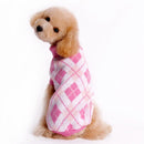 ArgyleKnit™ Crochet Argyle Dog Sweater – Warm Knitted Autumn/Winter Clothes for Small Dogs & Cats