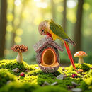 NestHaven™ Natural Bark Bird House – Weatherproof Hanging Nest & Garden Feeder for Wild Birds