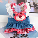 LacePrincess™ Lace Harness Dress for Small Dogs & Cats – Princess Vest with Bow, Pearl & Denim Skirt (XS–XL)