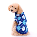 ArgyleKnit™ Crochet Argyle Dog Sweater – Warm Knitted Autumn/Winter Clothes for Small Dogs & Cats
