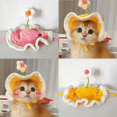 FloralCrown™ Knitted Flower Cat Hat