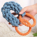 TwistRope™ Double-Ring Cotton Dog Rope Toy – Durable Bite-Resistant Tug & Dental Chew for Medium to Large Dogs