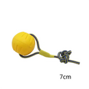 Aero-Grip™ Hybrid Dog Frisbee: Shock-Absorbent Rubber & Dental Rope Ring