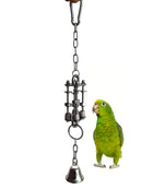 SteelBell™ Stainless Steel Parrot Bell Toy Set – Chewing, Hanging & Swing Cage Accessories for Birds