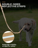 Tactical Shock-Absorbing Bungee Leash: Heavy-Duty Reflective Lead with Integrated Car Seatbelt