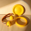 Aero-Grip™ Hybrid Dog Frisbee: Shock-Absorbent Rubber & Dental Rope Ring