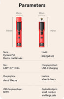 ROJECO™ LED Precision Pet Nail Grinder: 7-Speed Professional Grooming for Dogs & Cats