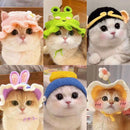 FloralCrown™ Knitted Flower Cat Hat