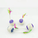 SisalSphere™ Sisal Scratching Ball Cat Toy – Interactive Training Teaser with Feather for Kittens