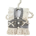 LacePrincess™ Lace Harness Dress for Small Dogs & Cats – Princess Vest with Bow, Pearl & Denim Skirt (XS–XL)