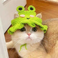 FloralCrown™ Knitted Flower Cat Hat
