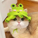 FloralCrown™ Knitted Flower Cat Hat