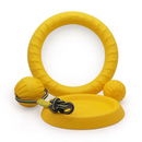 Aero-Grip™ Hybrid Dog Frisbee: Shock-Absorbent Rubber & Dental Rope Ring