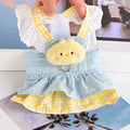LacePrincess™ Lace Harness Dress for Small Dogs & Cats – Princess Vest with Bow, Pearl & Denim Skirt (XS–XL)