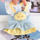 LacePrincess™ Lace Harness Dress for Small Dogs & Cats – Princess Vest with Bow, Pearl & Denim Skirt (XS–XL)