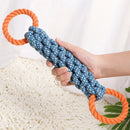 TwistRope™ Double-Ring Cotton Dog Rope Toy – Durable Bite-Resistant Tug & Dental Chew for Medium to Large Dogs
