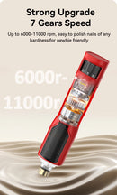 ROJECO™ LED Precision Pet Nail Grinder: 7-Speed Professional Grooming for Dogs & Cats