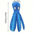 OctoSqueeze™ No-Stuffing Crinkle Octopus Dog Toy – Squeaky Plush for Puppy Teething & Interactive Play