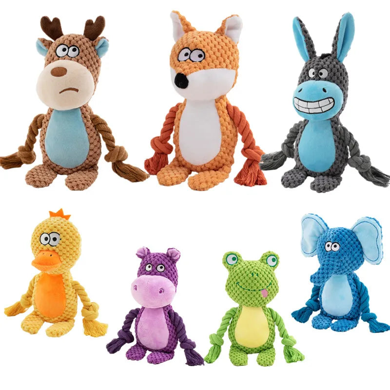 GrizzleBite™ Plush Squeaky Dog Chew Toy