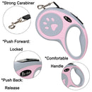 Holapet PawPrint™ Retractable Dog & Cat Leash – 3m/5m Nylon Rope for Walking, Hiking & Outdoor Travel