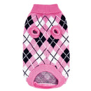 ArgyleKnit™ Crochet Argyle Dog Sweater – Warm Knitted Autumn/Winter Clothes for Small Dogs & Cats