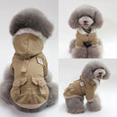 Urban-Rider™ Vegan Leather Jacket: Windproof Winter Coat for Small & Medium Dogs