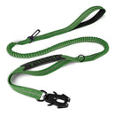 Tactical Shock-Absorbing Bungee Leash: Heavy-Duty Reflective Lead with Integrated Car Seatbelt
