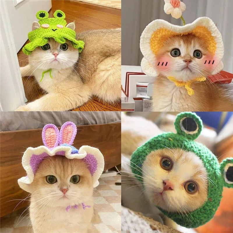 FunnyFace™ Cartoon Crochet Pet Hat