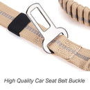 Tactical Shock-Absorbing Bungee Leash: Heavy-Duty Reflective Lead with Integrated Car Seatbelt