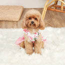 FloralTulle™ Dog Princess Dress – Elegant Bowknot Floral Tulle Party Dress for Small Dogs (Spring/Summer)