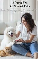 ROJECO™ LED Precision Pet Nail Grinder: 7-Speed Professional Grooming for Dogs & Cats